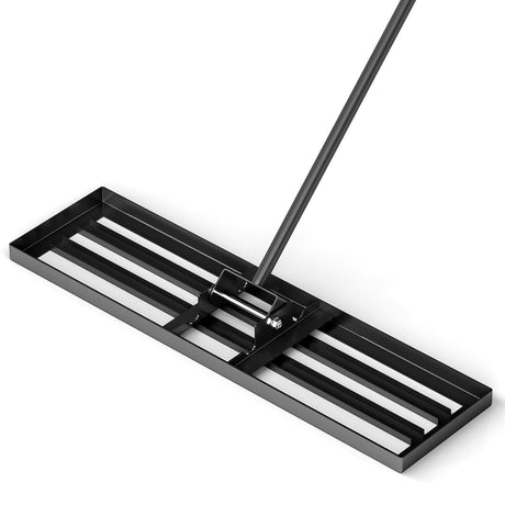 Rastrillo nivelador de césped de 36 x 10 pulgadas con mango ergonómico