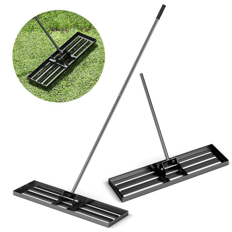 Rastrillo nivelador de césped de 36 x 10 pulgadas con mango ergonómico