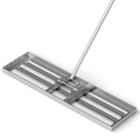 Rastrillo nivelador de césped de 36 x 10 pulgadas con mango ergonómico