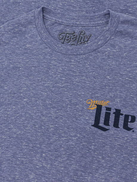 Miller Lite Milwaukee Wisconsin T-Shirt - Royal Snow Heather