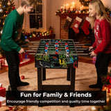 Mesa de futbolín mini de 37 pulgadas, mesa de juego 2 en 1 con patas desmontables para tablero - Negra