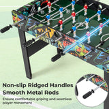 Mesa de futbolín mini de 37 pulgadas, mesa de juego 2 en 1 con patas desmontables para tablero - Negra