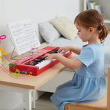 Teclado de piano para niños de 37 teclas con 8 ritmos y micrófono
