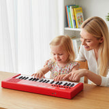 Teclado de piano para niños de 37 teclas con 8 ritmos y micrófono