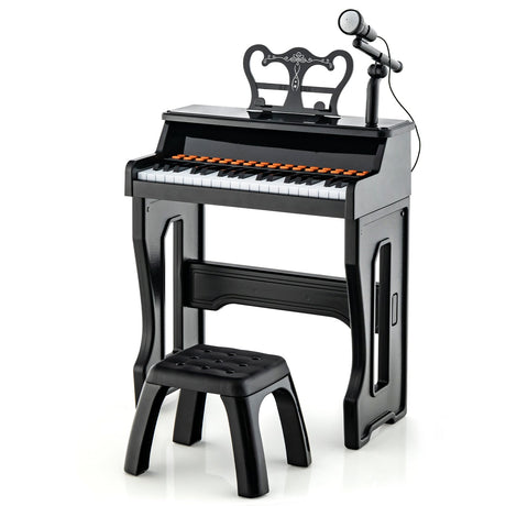 Piano musical de 37 teclas con micrófono Teclado de piano para niños con atril desmontable