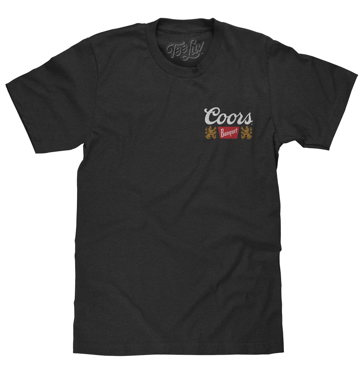 Made in the USA Coors Banquet Golden Colorado Front and Back Beer T-Shirt - Asphalt Gray