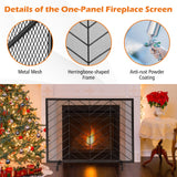 Pantalla para chimenea de un solo panel de 38 x 31 pulgadas