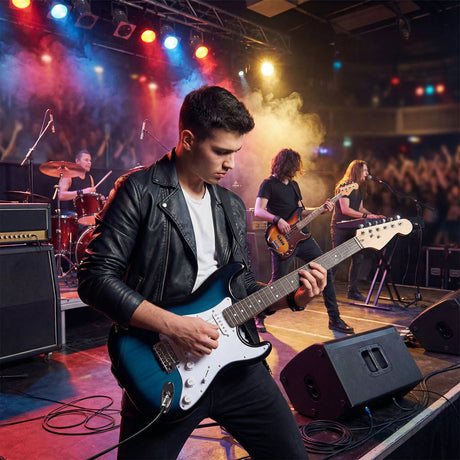 Kit de guitarra eléctrica de tamaño completo de 39 pulgadas para principiantes con amplificador