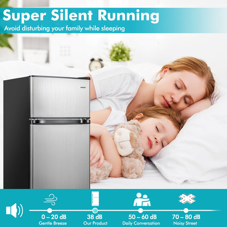 Refrigerador compacto de 3.2 pies cúbicos con 5 ajustes de temperatura