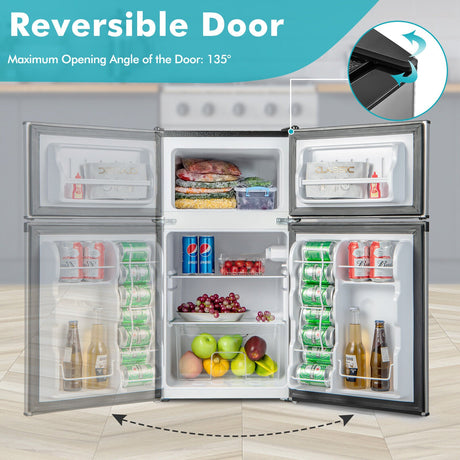 Refrigerador compacto de 3.2 pies cúbicos con 5 ajustes de temperatura