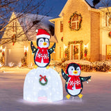 Navidad 3D preiluminada para interior/exterior con 170 luces LED blancas frías para el hogar