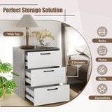 Modern Dresser Nightstand with 3 Slide-Out Drawers