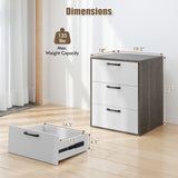 Modern Dresser Nightstand with 3 Slide-Out Drawers