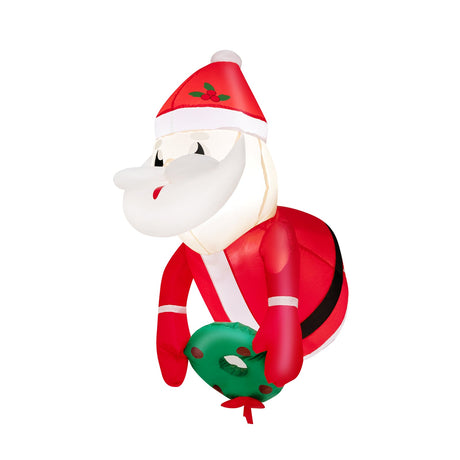 3.3 Pies Papá Noel Inflable Iluminado Rompiendo la Ventana