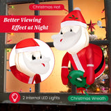 3.3 Pies Papá Noel Inflable Iluminado Rompiendo la Ventana