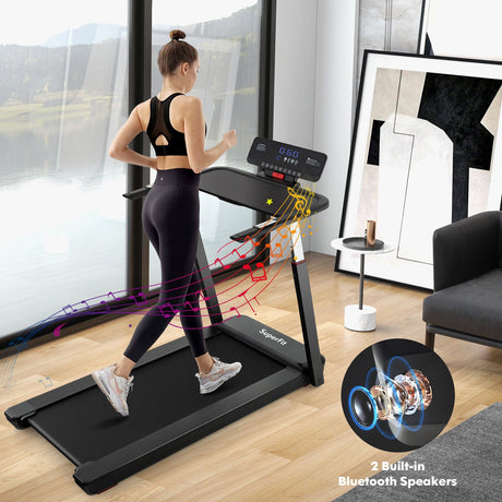 Cinta de Correr Plegable de 3HP con Altura Ajustable y Control por APP