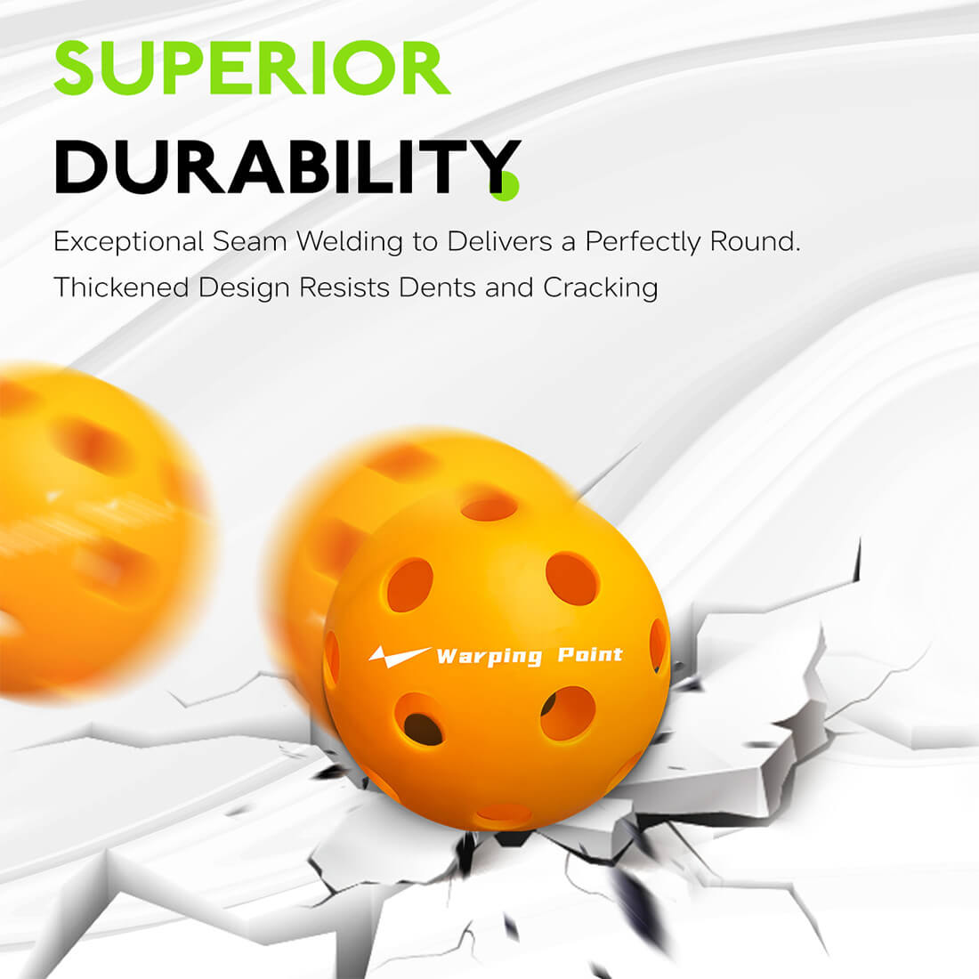 Pelotas de pickleball para práctica en interiores - Naranja