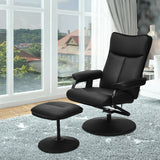 Sillón reclinable de masaje eléctrico con otomana y control remoto