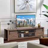Mueble de TV de 65 pulgadas con puerta corrediza estilo granero