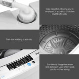 Lavadora de 12 lb totalmente automática con 10 configuraciones