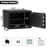 Caja de seguridad de 2 capas con luz LED interior