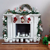 Guirnalda artificial preiluminada de Navidad de 9 pies con luces LED
