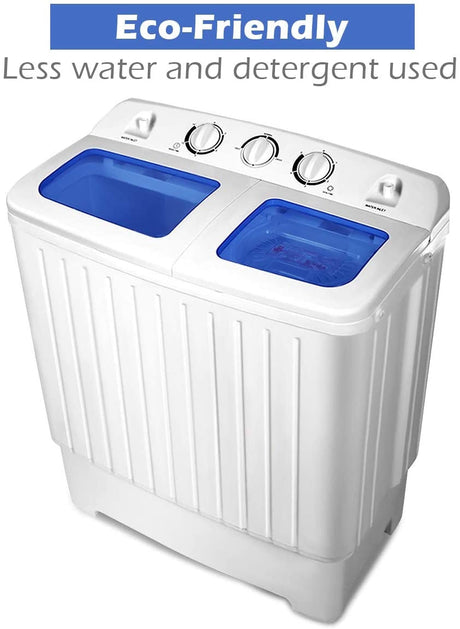 Lavadora compacta de doble tambor de 20 libras para uso doméstico
