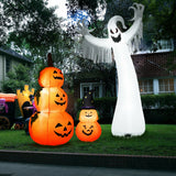 Fantasma espeluznante inflable de Halloween de 12 pies con soplador y luces LED