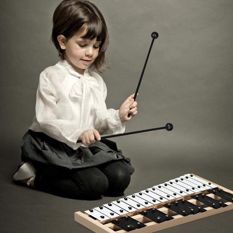Glockenspiel Xilófono de 27 Notas con 2 Mazos de Goma