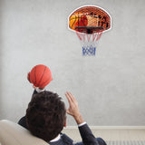 Tablero de baloncesto montado en la pared con aro y 2 redes