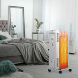 Calefactor de aceite de 1500 W, radiador portátil con termostato ajustable