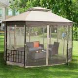 Gazebo de patio octogonal de 10x 12 pies