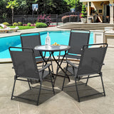 4 sillas plegables portátiles para exterior con reposabrazos