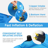 Colchoneta inflable autoinflable para camping y exterior con almohadas