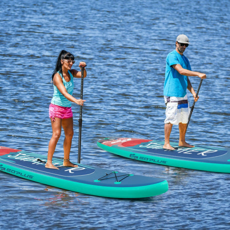 Tabla de paddle surf hinchable de 10 pies con mochila, correa y remo de aluminio