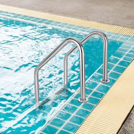 Escalera de Acero Inoxidable para Piscina de 3 Peldaños Antideslizantes