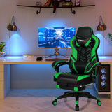 Silla gaming ajustable con reposapiés