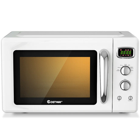 Horno microondas compacto retro de 0.9 pies cúbicos para encimera