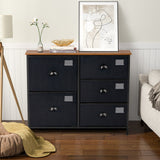 5-Drawer Storage Dresser for Bedroom Closet Entryway-Black