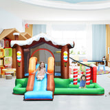 Castillo hinchable inflable con tobogán y escalador para niños sin soplador