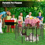 8 Metal Panel Heavy Duty Pet Playpen Dog Fence with Door