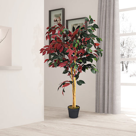 Ficus artificial de 1,2 m de alto con maceta de vivero