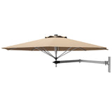 Paraguas de parasol inclinable, telescópico y plegable, de 2,4 metros, para montar en la pared