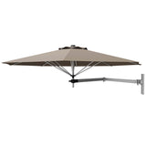 Paraguas de parasol inclinable, telescópico y plegable, de 2,4 metros, para montar en la pared