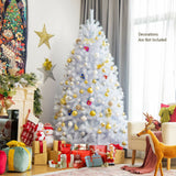 Árbol de Navidad artificial de 2,4 metros con 1636 puntas iridiscentes
