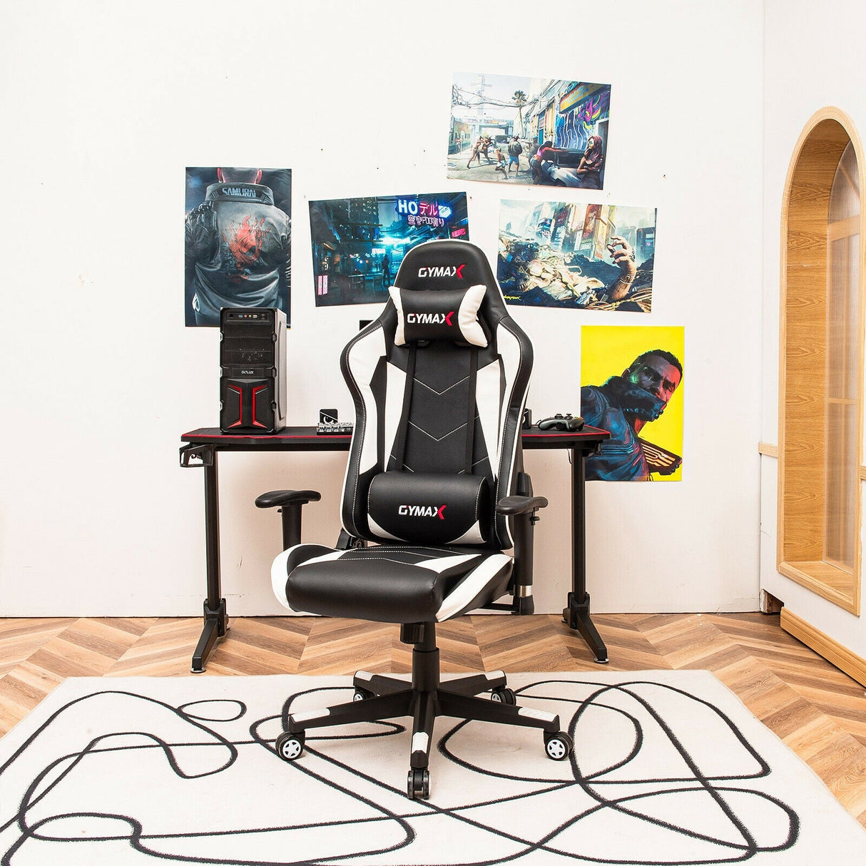 Gaming Chair Adjustable Swivel Racing Style Computer Office Chair