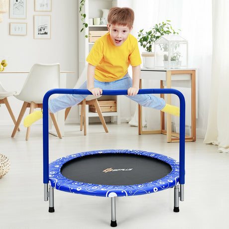 Mini trampolín para niños de 36 pulgadas con barandilla totalmente cubierta