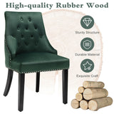 Modern Upholstered Button-Tufted Dining Chair with Naild Trim