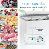 Congelador horizontal de 5.2 pies cúbicos Refrigerador de una puerta vertical con 3 canastas - Blanco