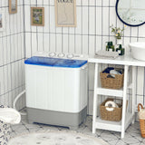 2-in-1 Portable 22lbs Capacity Washing Machine with Timer Control